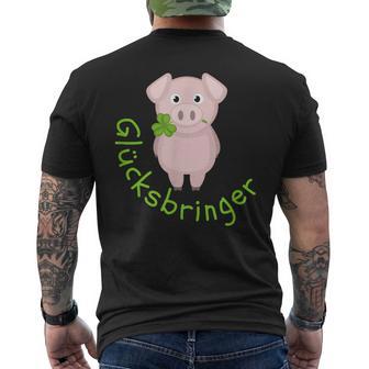 Lucky Charm Pig Clover Leaf For Friends Good Luck T-Shirt mit Rückendruck - Geschenkecke