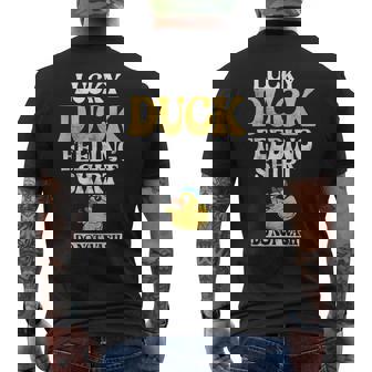 Lucky Duck Feeding Shirt Men's Back Print T-Shirt - Monsterry