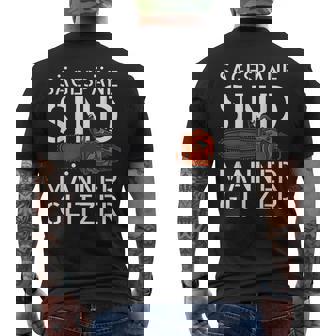Lustiger Förster Forstwirt Kettensäge Holz Spruch T-Shirt mit Rückendruck - Geschenkecke
