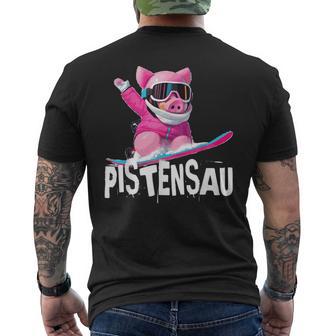 Lustiges Kostüm Apres Skifahren Snowboarden Wild Pisten-Sau T-Shirt mit Rückendruck - Geschenkecke