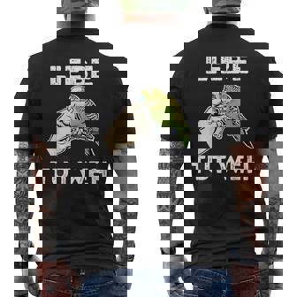 Lustiges Wellensittich Liebe Tut Weh T-Shirt mit Rückendruck - Geschenkecke