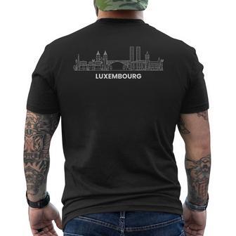 Luxemburg Skyline Luxemburg T-Shirt mit Rückendruck - Geschenkecke