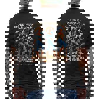 Where Them Fans At Boots On The Ground Western Dance Men's T-shirt Back Print - Seseable