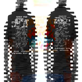 Where Them Fans At Boots On The Ground Line Dancing Queens Men's T-shirt Back Print - Seseable