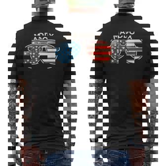 Maddox TN Vintage US Flag Sunglasses Men's Back Print T-Shirt - Monsterry