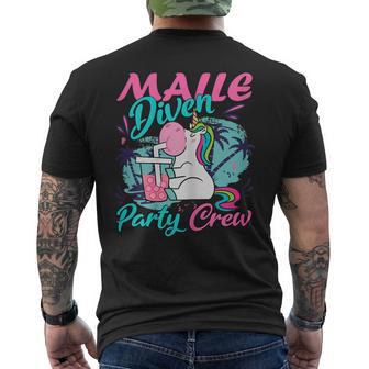 Malle Diven Party Crew Saufen T-Shirt mit Rückendruck - Geschenkecke