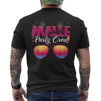 Malle Party Crew Party Holiday Mallorca T-Shirt mit Rückendruck - Geschenkecke