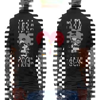 Mama Daughter Penguin Lovers Mother's Day Matching Men's Back Print T-Shirt - Monsterry