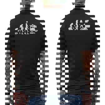 Man Evolution Motorcycle Crotch Rocket Sports Bike Men's Back Print T-Shirt - Monsterry