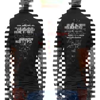 Man Of God Husband Dad Pops Grandpa Fathers Day Men's Back Print T-Shirt - Monsterry
