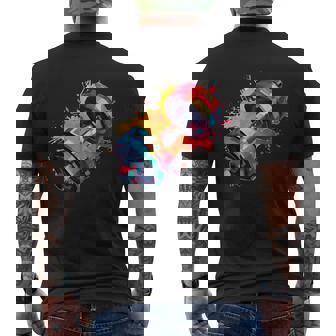 Mancuerna Divertida Con Salpicaduras De Colores Camiseta Hombre Estampado Espalda - Regaloses