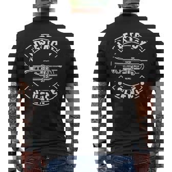 Marching Band Trumpet I Destroy Silence Men's Back Print T-Shirt - Monsterry
