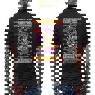 Mardi-Gras Mardi-Grawr T-Rex Dinosaur Crushing-It Baterista Camiseta Hombre Estampado Espalda - Regaloses