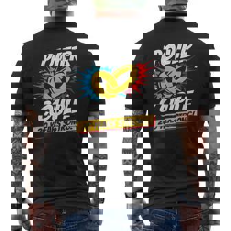 Married 20 Years Power Couple 20th Wedding Anniversary Men's Back Print T-Shirt - Monsterry