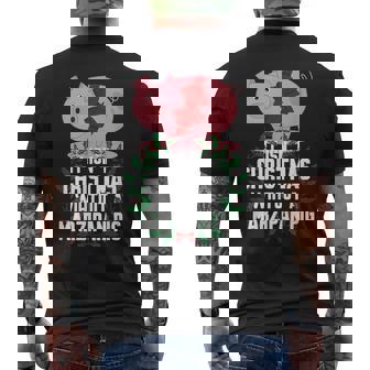 Marzipan Pig Traditional Norwegian Christmas Men's Back Print T-Shirt - Monsterry