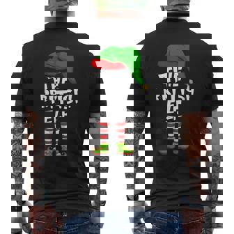 Matching Family Christmas The British Elf Men's Back Print T-Shirt - Monsterry