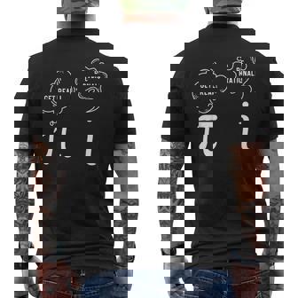 Matemáticas Nerd Pi Be Real Get Rational Matemáticas Camiseta Hombre Estampado Espalda - Regaloses