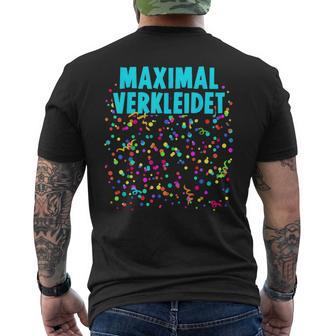 Maximally Dressed With Confetti Costume For Carnival Fancy Dress T-Shirt mit Rückendruck - Geschenkecke