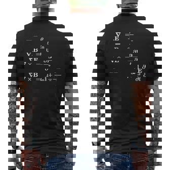 Maxwell Equations Of Electromagnetism Physics And Science Men's Back Print T-Shirt - Monsterry