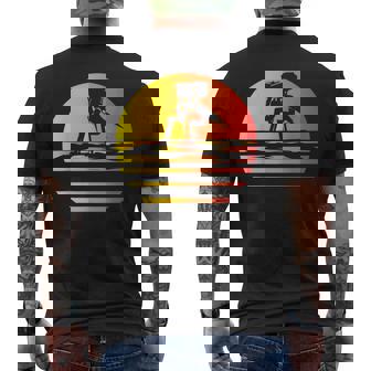 Mech Robot Synthwave Board Game Scythe Men's Back Print T-Shirt - Monsterry