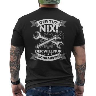 Mechanic Car Mechatronics Workshop T-Shirt mit Rückendruck - Geschenkecke