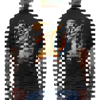 Meerkat Dabbing Meerkat Dancing T-Shirt mit Rückendruck - Seseable