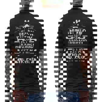 Mein Hund Hört Hervorragend Lustiger Hundehalter Spruch T-Shirt mit Rückendruck - Geschenkecke