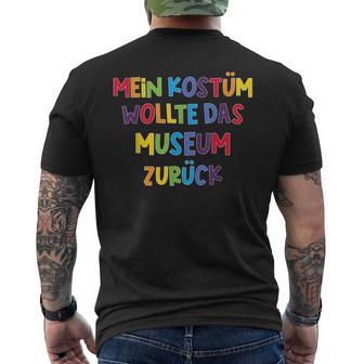 Mein Kostüm Wollte Das Museum Back Carnival & Fancy Dress T-Shirt mit Rückendruck - Geschenkecke