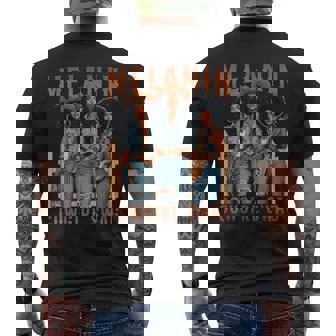 Melanin Cowgirls Black History Month African Melanin Pride Men's T-shirt Back Print | Mazezy