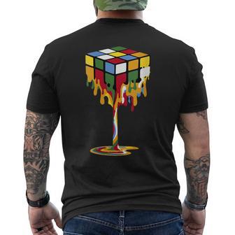 Melting Cube Rubik Rubix Rubics Player Cube Melt T-shirt imprimé au dos - Cadeauxyz
