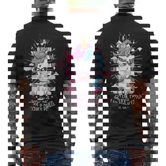 M'énerve Pas Çaa Chier Des Paillettes Licorne Humoristique Noir S Adultes T-shirt imprimé au dos - Cadeauxyz