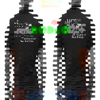 Merry Rodeo Christmas Men's Back Print T-Shirt - Monsterry