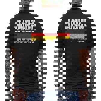 Mi Hamburgo Skyline Alemania Hogar Ciudad Souvenir Camiseta Hombre Estampado Espalda - Regaloses