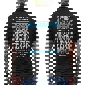 Middle School Teacher Tshirt Appreciation Men's Back Print T-Shirt - Monsterry
