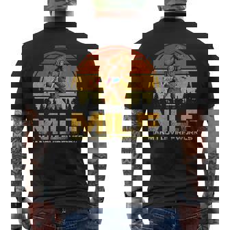 MILF Man I Love Fireworks 4th July Bigfoot Sasquatch Believe Men's Back Print T-Shirt - Monsterry