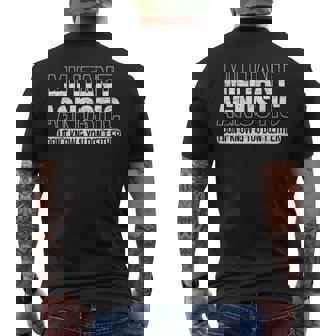 Militant Agnostic Atheism Anti-Religion Agnosticism Men's Back Print T-Shirt - Monsterry