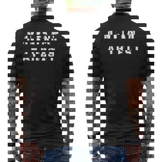 Militant Atheist Anti Religion No God Men's Back Print T-Shirt - Monsterry