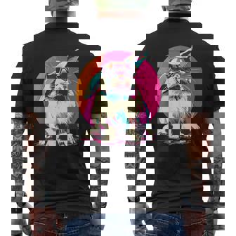 Mini Lop 80s Retro Men's Back Print T-Shirt - Monsterry