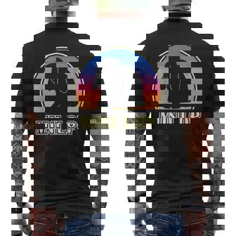 Mini Lop Vintage Sunset Rabbit Men's Back Print T-Shirt - Monsterry