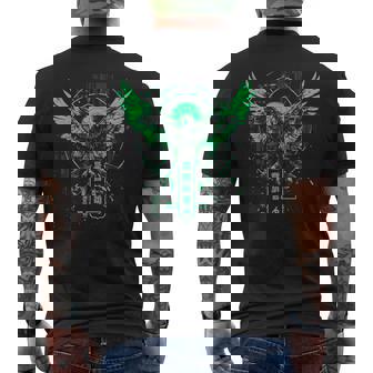 Minimalista Cyberpunk Fantasía Águila Arcanoerde Arte Japonés Camiseta Hombre Estampado Espalda - Regaloses