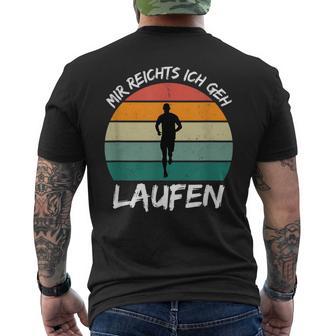 Mir Reichts Ich Geh Laufen Jogging Runner Slogan T-Shirt mit Rückendruck - Geschenkecke