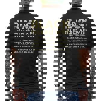 Mixed With Shea Butter Coconut Oil Men's Back Print T-Shirt - Monsterry