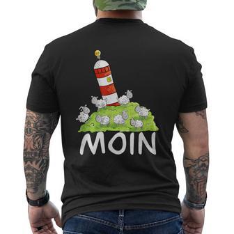 Moin North Sea Lighthouse Motif I North Sea Island Sheep T-Shirt mit Rückendruck - Geschenkecke