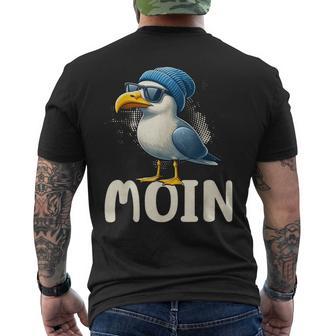 Moin Seagulls North Germany Greetings Baltic Sea North Sea Moin Greetings T-Shirt mit Rückendruck - Geschenkecke