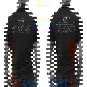 Mom Come Pick Me Up I'm Scared Cool Watercolor Vintage Men's Back Print T-Shirt - Monsterry