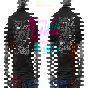 Mommy Will You Marry My Daddy Engagement Wedding Proposal Men's Back Print T-Shirt - Monsterry