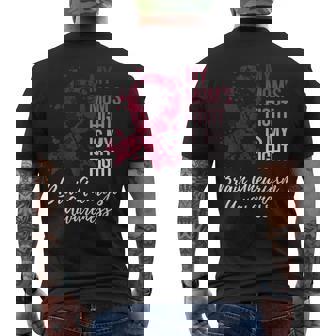 My Mom’s Fight Is My Fight Brain Aneurysm Awareness Men's Back Print T-Shirt - Monsterry