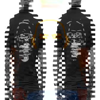 Mono Con Auriculares De Dj Y Gafas De Sol Mono Camiseta Hombre Estampado Espalda - Regaloses