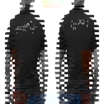 Montañas Latidos De Corazón Regalo Para Caminantes Camiseta Hombre Estampado Espalda - Regaloses