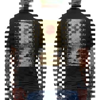 Monte Fuji Tradicional Japonés Woodblock Ukiyo-E Anime Camiseta Hombre Estampado Espalda - Regaloses